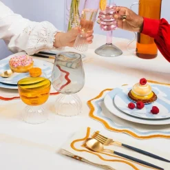 Colorblock Linen Napkin Amber Set of 4