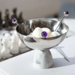 Coluna Carrara Marble Nut Bowl