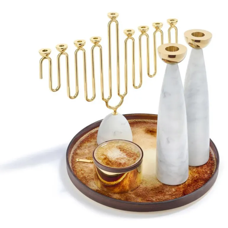 Coluna Menorah Carrara & Gold