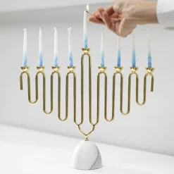 Coluna Menorah Carrara & Gold