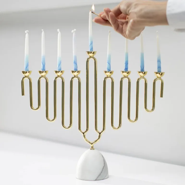 Coluna Menorah Carrara & Gold