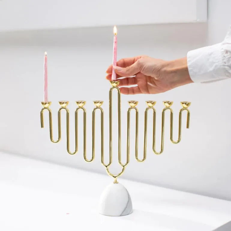 Coluna Menorah Carrara & Gold