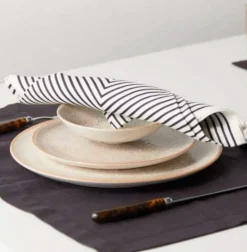 Concorde Napkin Black and Ivory Set of 4