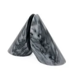 Coronet Marble Grey Bookend Set