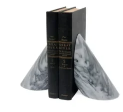 Coronet Marble Grey Bookend Set