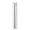 Crown Metallic Silver Taper Cendle Set