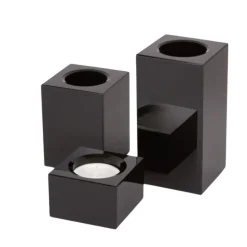 Crystal Black Tealight Holder