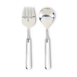 Crystal Handle Salad Server Set