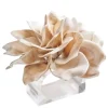 Dahlia Napkin Ring Ivory Set of 4