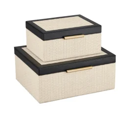 Dana Raffia & Leather Box