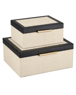 Dana Raffia & Leather Box