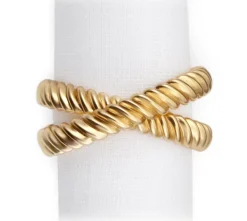Deco Twist Napkin Ring Set of 4
