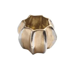 Desert Napkin Ring Gold & Silver Set of 4