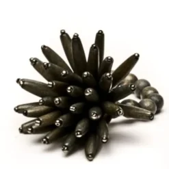 Desert Palm Wood Napkin Ring Grey Set of 4