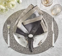 Dip Dye Napkin Grey & Black Set of 4