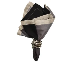 Dip Dye Napkin Grey & Black Set of 4