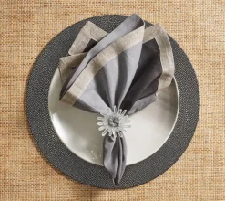 Dip Dye Napkin Grey & Black Set of 4