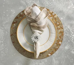 Dip Dye Napkin Grey & Silver Set of 4