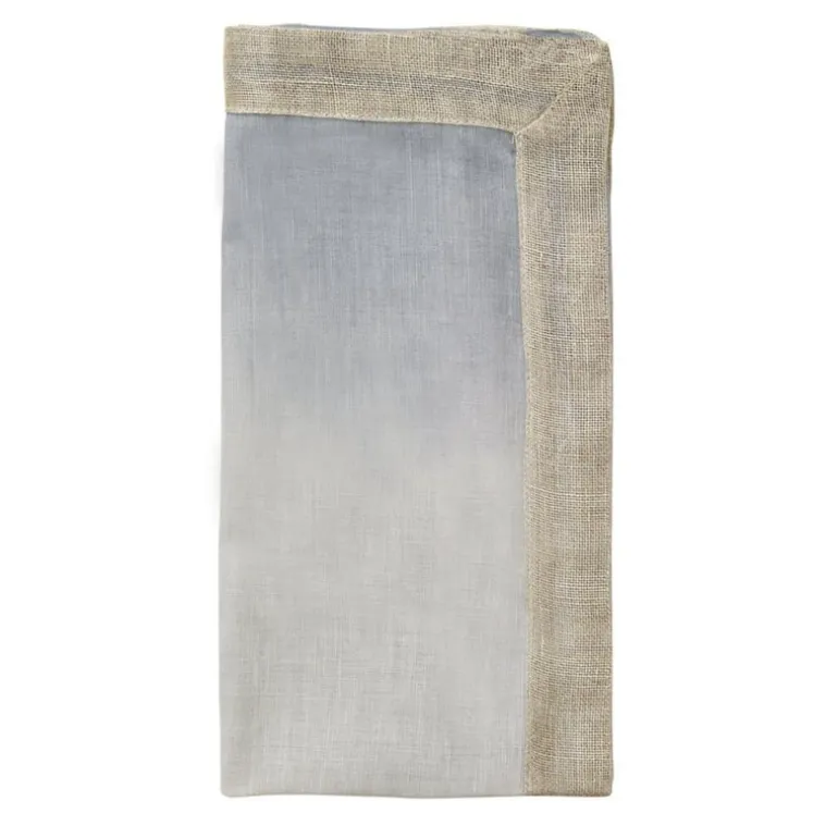 Dip Dye Napkin Grey & Silver Set of 4