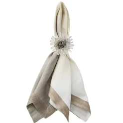 Dip Dye Napkin Grey & Silver Set of 4