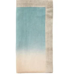 Dip Dye Napkin Natural & Seafoam Set of 4