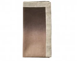 Dip Dye Napkin Taupe & Bark Set of 4