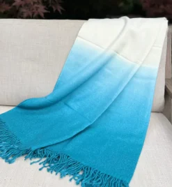Dip Dye Throw Peacock
