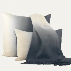 Dip Dyed Alpaca Pillows Pewter