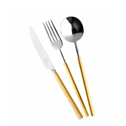Domo Matt Gold Flatware 5 Piece Setting