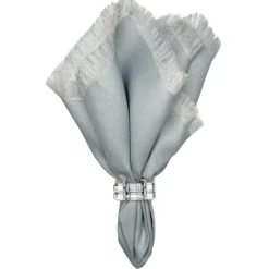 Double Fringe Napkin Set of 4