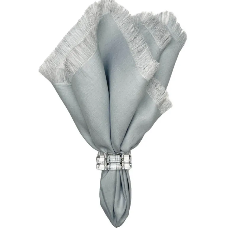 Double Fringe Napkin Set of 4