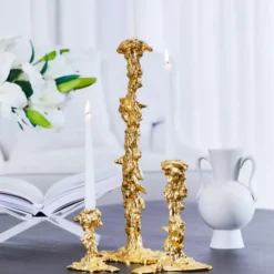 Drip Gold Candle Holder