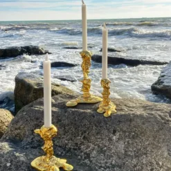 Drip Gold Candle Holder