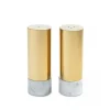 Dual Salt & Pepper Shakers Marble & Gold Set of 2