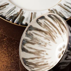 Ecaille Creme Dinner Plate