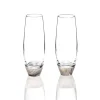 Elevo Champagne Smoke Agate Glasses Set of 2