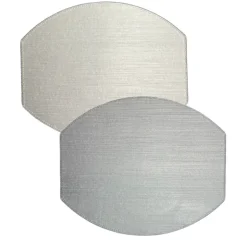 Ellipse Reversible Placemat Set of 4 - Channel Ivory Linen & Grey Spring