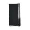 Embroidered Edge Napkin Black Set of 4