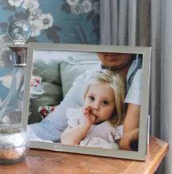 Enamel Thin Chiffon Silver Frame