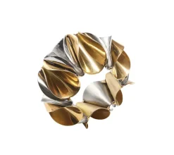 Enigma Napkin Rings Gold & Silver Set of 4
