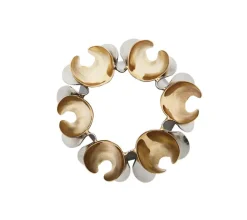 Enigma Napkin Rings Gold & Silver Set of 4