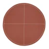 Faux Leather Round Brown Placemat Set of 4