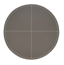 Faux Leather Round Slate Placemat Set of 4