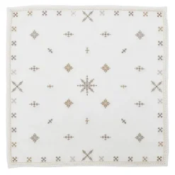 Fez Napkin in White, Silver & Gold Set of 4