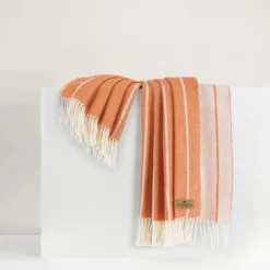 Fiji Stripe Throw - Papaya