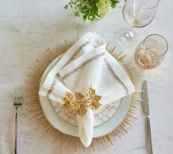 Filament Napkin Gold & Silver Set of 4