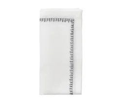 Filament Napkin White & Gunmetal Set of 4