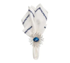 Filament Napkin White & Navy Set of 4