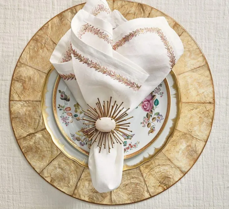 Flare Napkin Ring Gold Set of 4