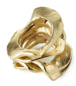 Flux Napkin Ring Gold Set of 4